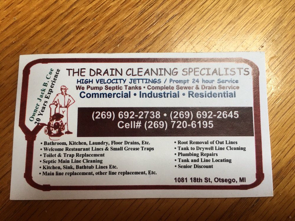 Slide of Coe's Drain Cleaning Specialists