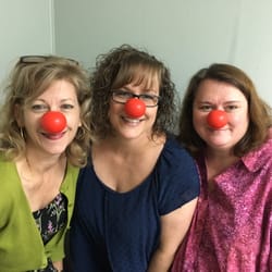 Elk River Treatment Program - Bringing attention to children in need on nat'l Red Nose Day: Owner Karen Lee, Admissions Dir. Kathy DeMellier and Clinical Dir. Penny Baker