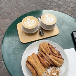 Coffee Nerd - Coffee Americano and cinnamon pastries
