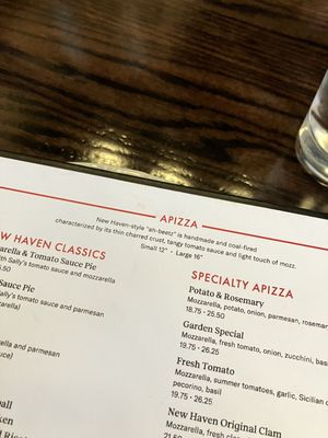 Menu photo 1 Sally’s Apizza Stamford, CT Menu photo 1 Sally’s Apizza Stamford, CT