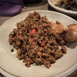 Dry lamb curry with sweetbreads Dry lamb curry with sweetbreads