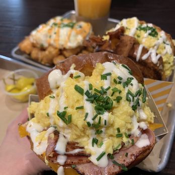Egg Tuck - Ham, cheese and egg. - Breakfast & Brunch Near Me - Los Angeles, California Egg Tuck - Ham, cheese and egg. - Breakfast & Brunch Near Me - Los Angeles, California