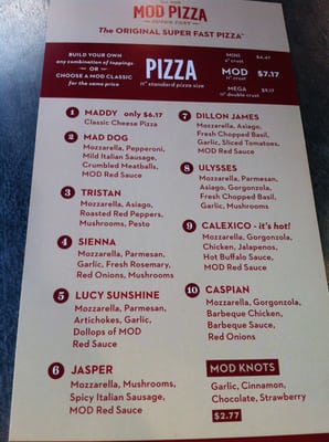 Menu photo 8 MOD Pizza Vancouver, WA