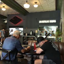 Avenue Eats - View of the Avenue Eats station from the seating area.