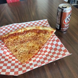 Slice of cheese pizza fresh out the oven Slice of cheese pizza fresh out the oven