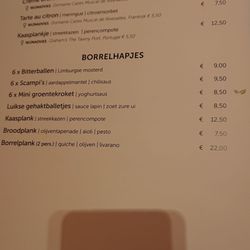 Restaurant Derlon - Menu