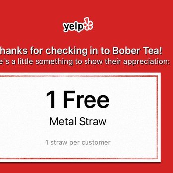 Bober Tea - BAIT AND SWITCH- It's not a CHECK IN. You have to write a review to get the straw. - Bubble Tea Near Me - Sacramento, California Bober Tea - BAIT AND SWITCH- It's not a CHECK IN. You have to write a review to get the straw. - Bubble Tea Near Me - Sacramento, California