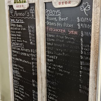 Parasol's - Menu board - Bars Near Me - New Orleans, Louisiana Parasol's - Menu board - Bars Near Me - New Orleans, Louisiana