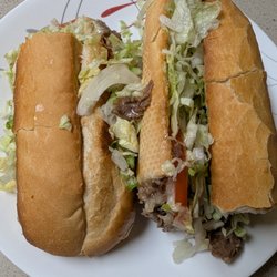 Danny’s Pizza and Hoagies - Whole steak hoagie with tomato. Might have to ask for more sauce and extra cheese next time.
