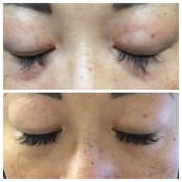 before- tattered 3D extensions from another salon- After- Fresh individual lashes from Kari Sue..... Love them!!!! before- tattered 3D extensions from another salon- After- Fresh individual lashes from Kari Sue..... Love them!!!!