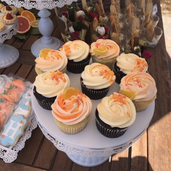 Sugar Dot Bake Shop - Chocolate cupcakes with pineapple orange frosting - Desserts Near Me Sugar Dot Bake Shop - Chocolate cupcakes with pineapple orange frosting - Desserts Near Me