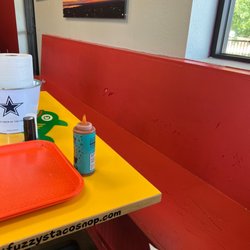 Fuzzy's Taco Shop - The benches in the restaurant need to be redone. The facility could use a facelift.