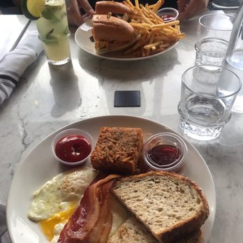 H Cafe - Two egg breakfast plate, Chopped Cheese sandwich - Breakfast & Brunch Near Me - Los Angeles, California