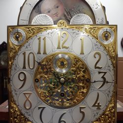 Hilltop Clock Shop - Restored Hall Clock Dial