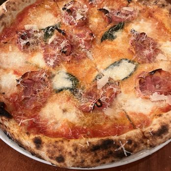 Varasano's Pizzeria - Pancetta and Garlic Pizza - Pizza Near Me - Atlanta, Georgia Varasano's Pizzeria - Pancetta and Garlic Pizza - Pizza Near Me - Atlanta, Georgia