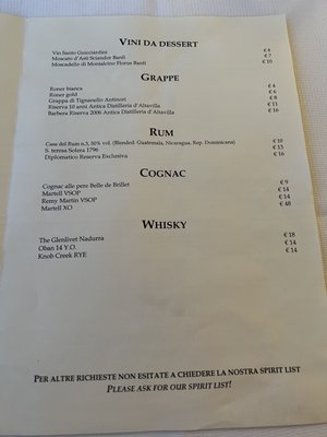 Menu photo 4 La Loggia Florence, FI