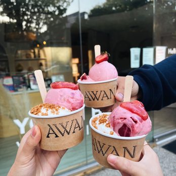 AWAN - fat & flour rhubarb pie, classic, harry's berries strawberry, blood orange - Ice Cream & Frozen Yogurt Near Me - West Hollywood, California