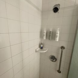 Nasty Shower, Grout clean up top, gets moldy and nasty lower to floor.