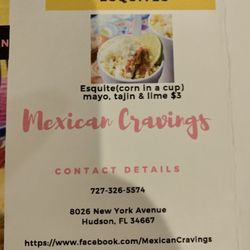 Mexican Cravings Food Truck - Menu Esquite