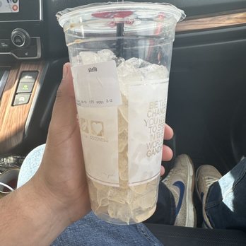 7 Leaves Cafe - Asked for a large Vietnamese coffee, took a few sips & this is what i'm left with. Disappointed, so much ice. - Coffee & Tea Near Me - Montebello, California
