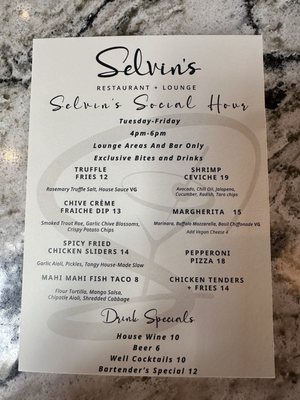 Menu photo 1 Selvin’s Restaurant & Lounge Thousand Oaks, CA