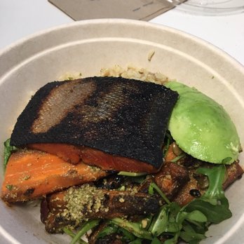 Dig Inn - Salmon with carrot and avocado - New American Near Me - Boston, Massachusetts Dig Inn - Salmon with carrot and avocado - New American Near Me - Boston, Massachusetts