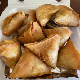 Photo of Yoma Myanmar - Monterey Park, CA, United States. Samosas, good. Sauce is good and has a kick!