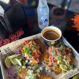 The Taco Trio, (Birria, Mahi Mahi Tacos, Bang Bang Shrimp Tacos) The Taco Trio, (Birria, Mahi Mahi Tacos, Bang Bang Shrimp Tacos)