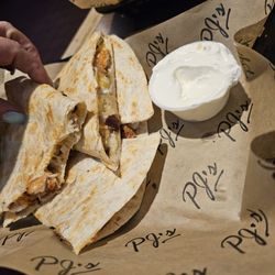 PJ's Bar & Grill - Chicken. Bacon ranch quesadilla