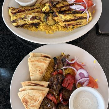 Greek Corner Cafe North County - Chicken Kabab (2) Souvlaki Beef Kabab (1) - Greek Near Me - Carlsbad, California Greek Corner Cafe North County - Chicken Kabab (2) Souvlaki Beef Kabab (1) - Greek Near Me - Carlsbad, California