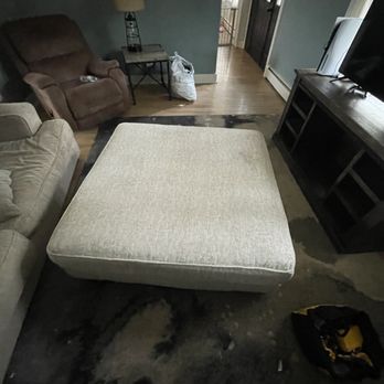 Revive Craft - Complete reupholstery of extra large ottoman. (completed results) - Furniture Repair Near Me