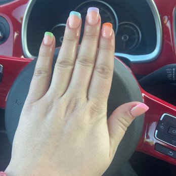 Kumi's Nail Lounge - Multi colored French nail - Nail Salons Near Me Kumi's Nail Lounge - Multi colored French nail - Nail Salons Near Me