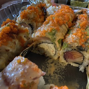 Kansai - Left to right, Newport John Roll (my fave) Kansai Roll (delicious) - Japanese Near Me - Oakland, California Kansai - Left to right, Newport John Roll (my fave) Kansai Roll (delicious) - Japanese Near Me - Oakland, California