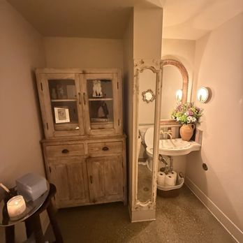 Alisa Wine & Friends - Bathroom is also on theme - Greek Near Me - Venice, California Alisa Wine & Friends - Bathroom is also on theme - Greek Near Me - Venice, California
