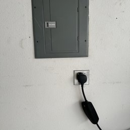NEMA14-50 outlet with Tesla Mobile Connector NEMA14-50 outlet with Tesla Mobile Connector