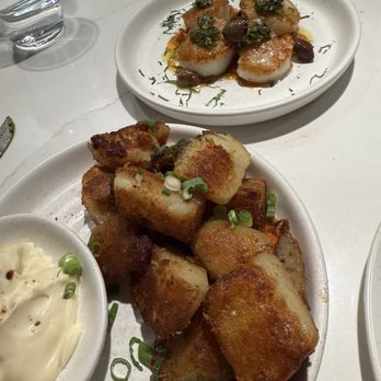Proximo - Patatas Bravas and Scallops (Vieiras?) - Tapas/Small Plates Near Me - Chapel Hill, North Carolina