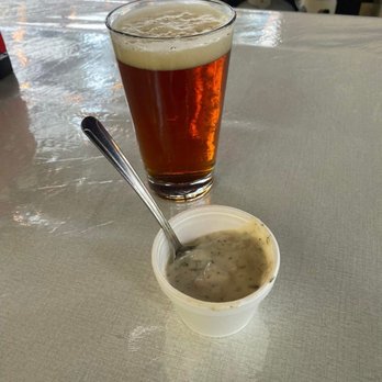 Gold Creek Salmon Bake - Amazing chowder and an amber beer - American Near Me - Juneau, Alaska