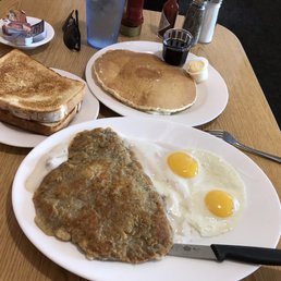 Chicken fried steak. Yes this is from one order. Chicken fried steak. Yes this is from one order.