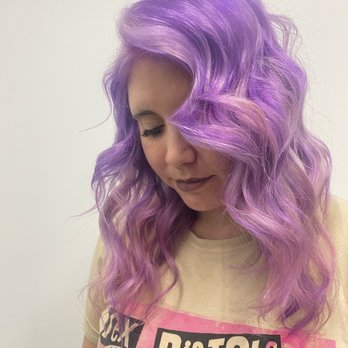 Metamorphosis Salon - AFTER  (Silver blonde hair to lilac) - Hair Stylists Near Me - Culver City, California