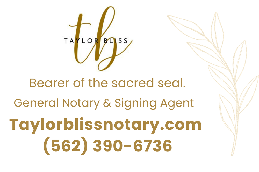 TAYLOR BLISS NOTARY Updated May 2024 Request Consultation