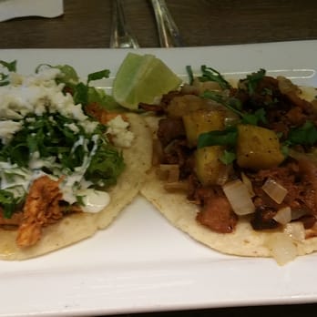 North County - Chicken Tinga Taco (left), Da Baby El Pastor (right) - Mexican Near Me - Denver, Colorado North County - Chicken Tinga Taco (left), Da Baby El Pastor (right) - Mexican Near Me - Denver, Colorado