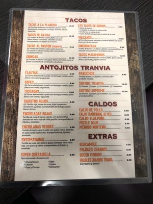 Menu photo 1 El Tranvia McAllen, TX Menu photo 1 El Tranvia McAllen, TX