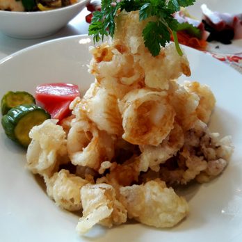 Miku - Calamari and pickled beet and cucumber - Japanese Near Me - Vancouver, British Columbia