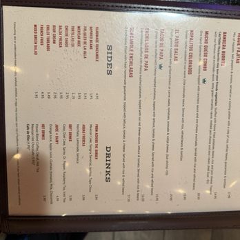 El Patio - Menu- vegetarian options, sides and drinks - Mexican Near Me - Chula Vista, California