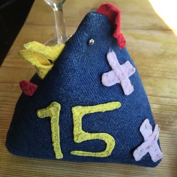 The Taverners - Cute little chicken table marker. - British Near Me - Ventnor, IOW
