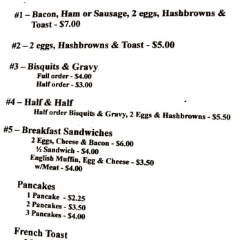 Lindas Deli - a list of breakfast menus - Sandwiches Near Me - Lorane, Oregon