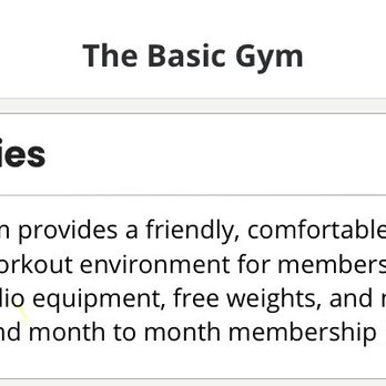The Basic Gym - Description of available services include "Day passes". This is not true. - Cycling Classes Near Me - Palm Springs, California