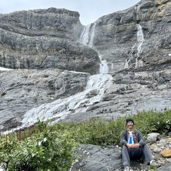 Bow Glacier Falls - Enjoying the moment