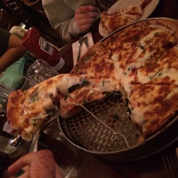 Exchequer Restaurant & Pub - Sausage + spinach - Pizza Near Me - Chicago, Illinois