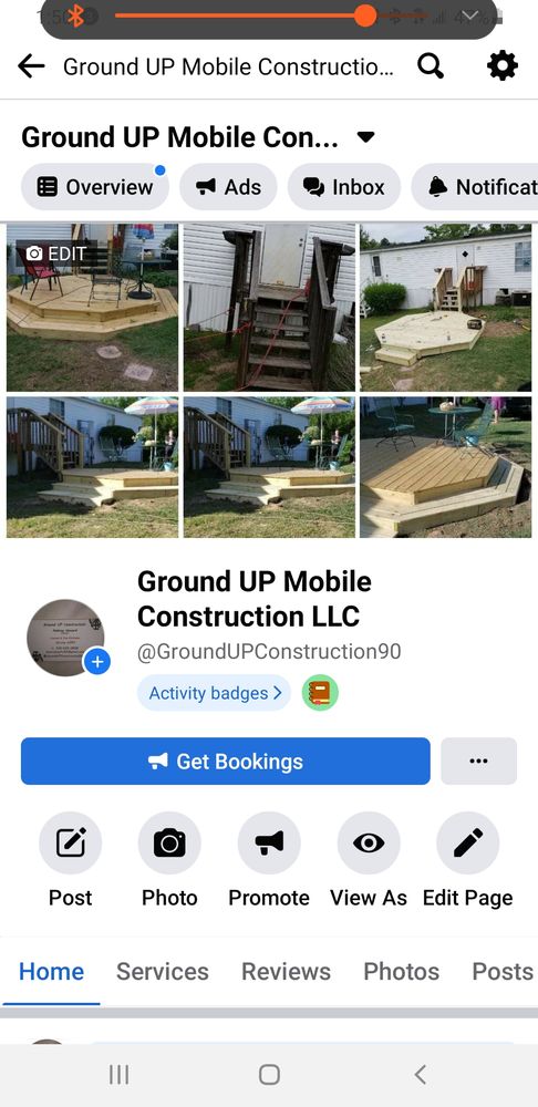 Slide of Ground Up Mobile Construction